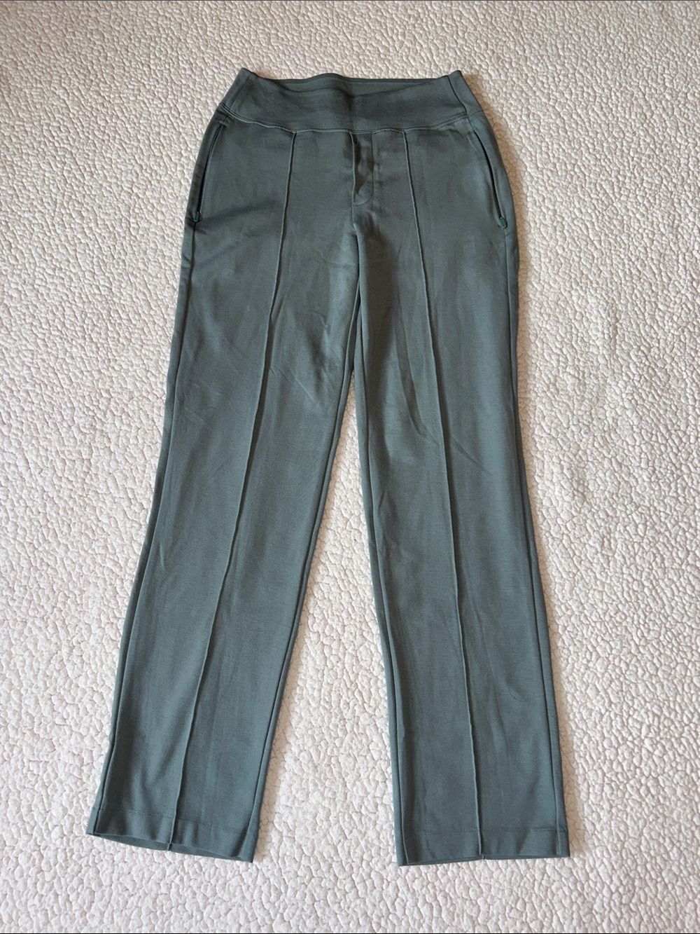 Athleta Slate Green Straight-Leg Ponte Pants